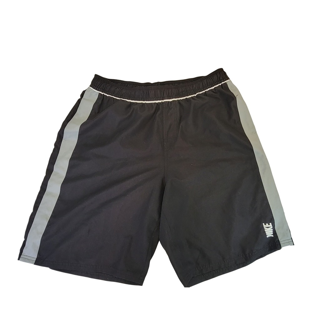 Nike XL Men's Running Shorts Black‎ Gray Athletic Training Gym Activewear